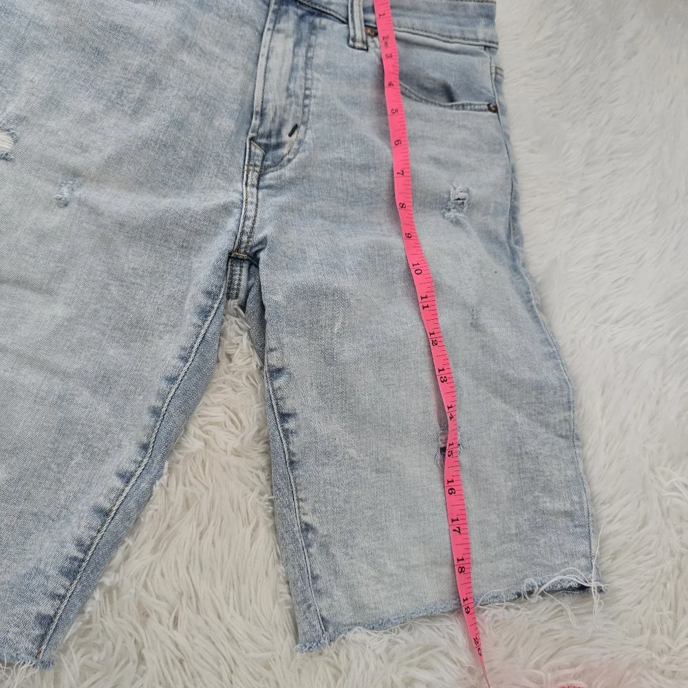 American Eagle Jorts Airflex Men's Light Wash Distressed Denim Shorts 30 - Picture 14 of 15